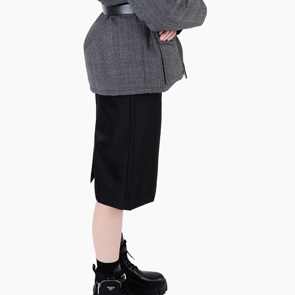 Prada Monolith Leather and Re-Nylon Combat Boots. - Picture 5 of 9